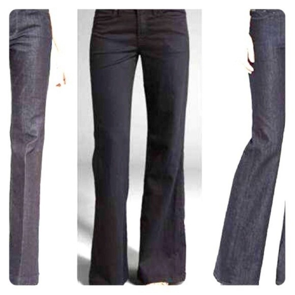 7 For All Mankind Wide Leg Clean 4-pocket Deep Navy Blue The Trouser size 25